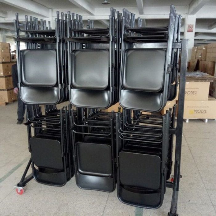 Chariot de 100 chaises pliantes PRO-INTENS METAL