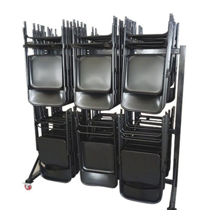 Chariot de 100 chaises pliantes PRO-INTENS METAL