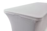 Lot de 2 housses Extensibles Blanches pour Table Rectangulaire - Image 3