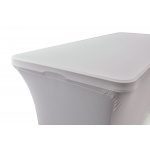 Lot de 2 housses Extensibles Blanches pour Table Rectangulaire