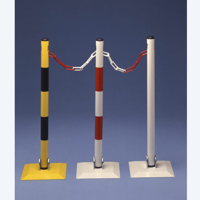 potelet 1 anneau Potelet sur coupe carrée rabattable