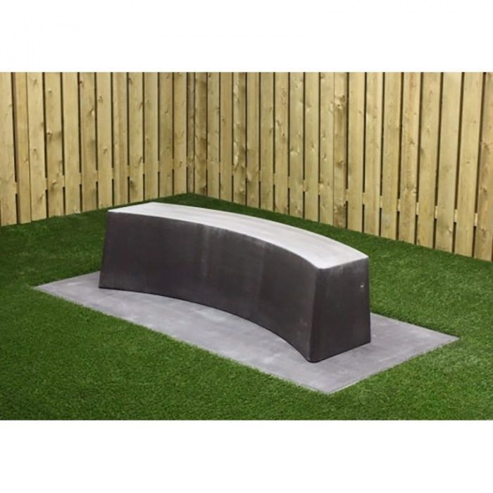 banc ovale beton gris Banc Ovale Béton