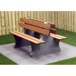 Banc de Parc en Béton Double