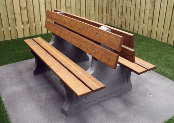 Banc de Parc en Béton Double