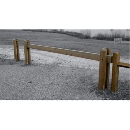 Barrière coulissante bois carré