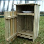 Corbeille Bois à porte ouvrante