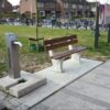 Banc de Parc en béton avec plaque de fond