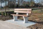 Banc de Parc en béton avec plaque de fond - Image 8