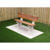 Banc de Parc en béton avec plaque de fond