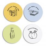 Corbeille tri sélectif cylindrique