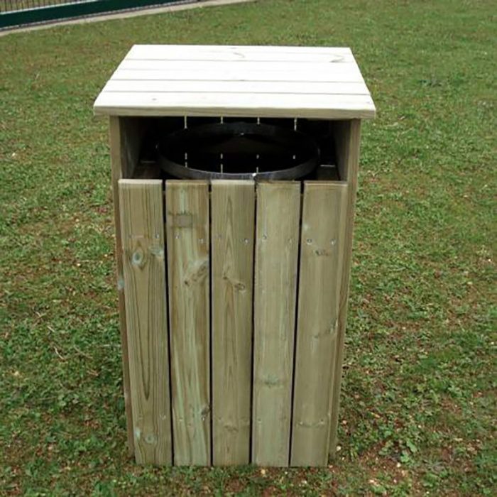 Corbeille Bois à porte ouvrante