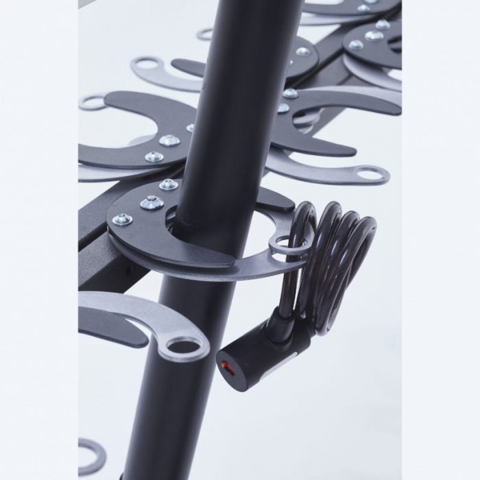 Range Trottinettes sur Pied : 6 trottinettes - Côte à côte Range 12 trottinettes - Face à face