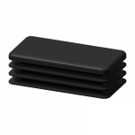 Bouchon rectangulaire pour poteau de signalisation