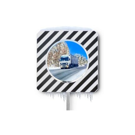Miroir routier en inox avec dispositif ANTIGIVRE - Diamètre 600 mm