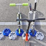 Support trottinette au sol