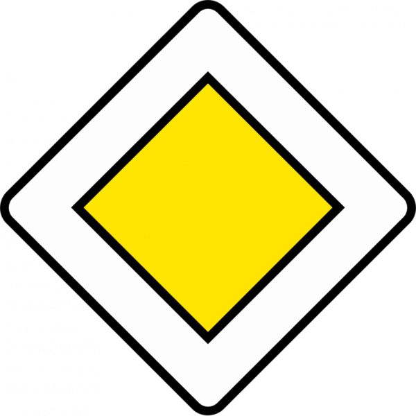 Panneau de priorité AB6 - Indication du caractère prioritaire