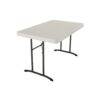 Table pliante LIFETIME 122x76cm - plateau 6cm - BLANC