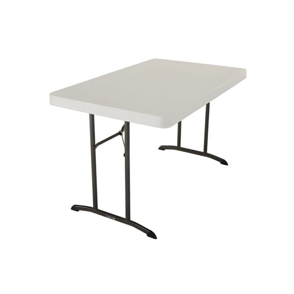 Table pliante LIFETIME 122x76cm - plateau 6cm - BLANC