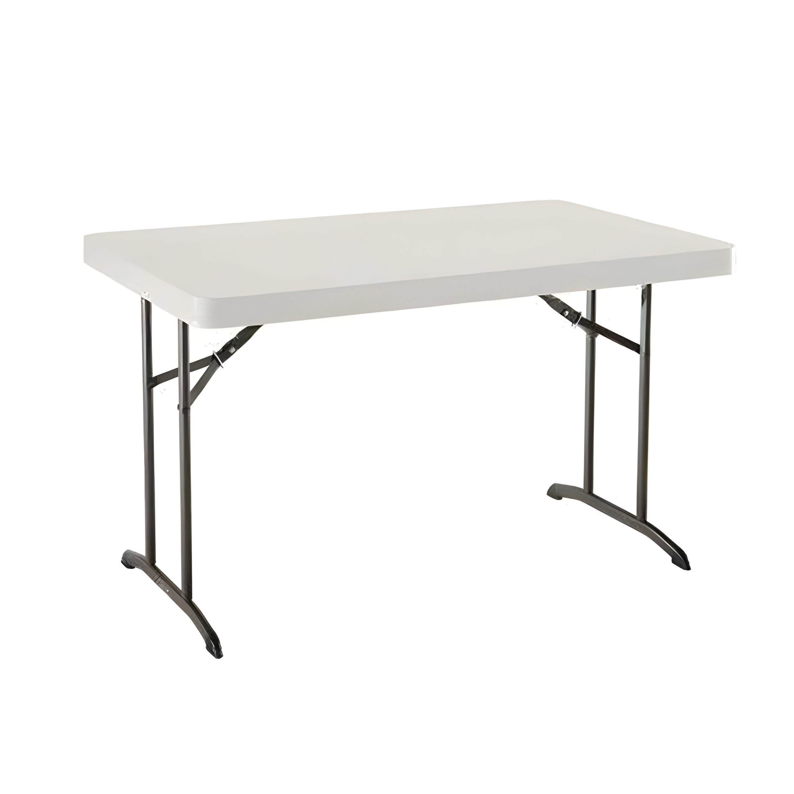 Table pliante LIFETIME 122x76cm - plateau 6cm - BLANC