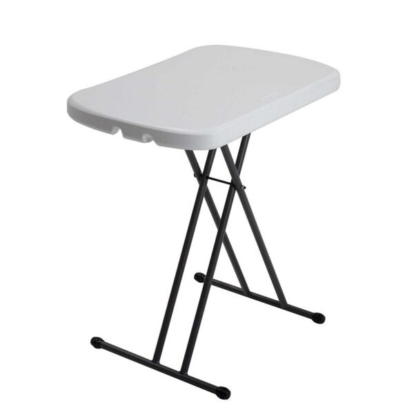 800-petite Table pliante rectangulaire LIFETIME 66x46cm - BLANC