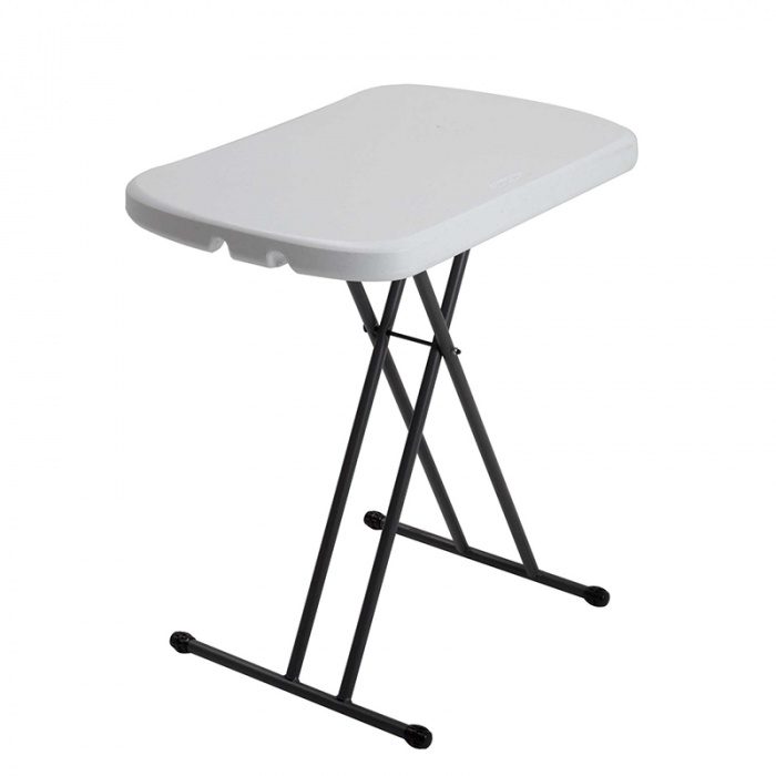 800-petite Table pliante rectangulaire LIFETIME 66x46cm - BLANC