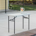 Table pliante rectangulaire LIFETIME 100x50cm - BEIGE