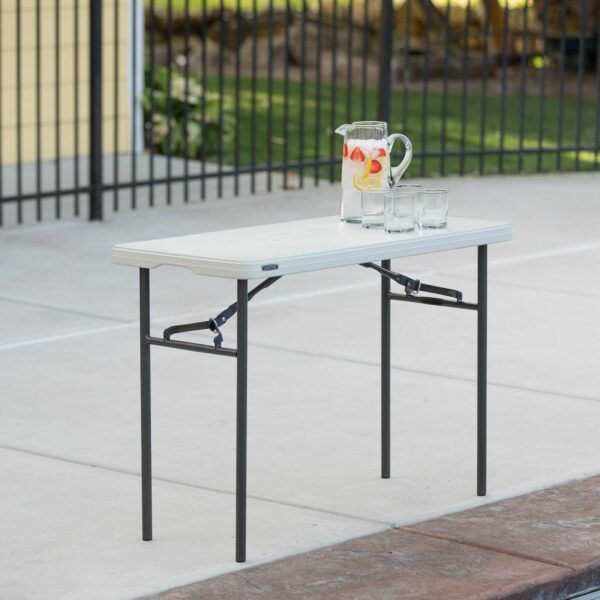 Table pliante rectangulaire LIFETIME 100x50cm - BEIGE