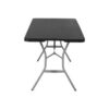 Table rectangulaire LIFETIME 183x76cm Noire pliante en 2