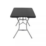 Table rectangulaire LIFETIME 183x76cm Noire pliante en 2
