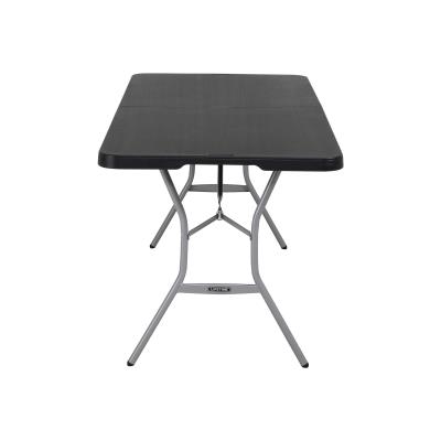 183 VALISE NOIRE Table rectangulaire LIFETIME 183x76cm Noire pliante en 2