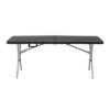 Table rectangulaire LIFETIME 183x76cm Noire pliante en 2