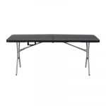 Table rectangulaire LIFETIME 183x76cm Noire pliante en 2