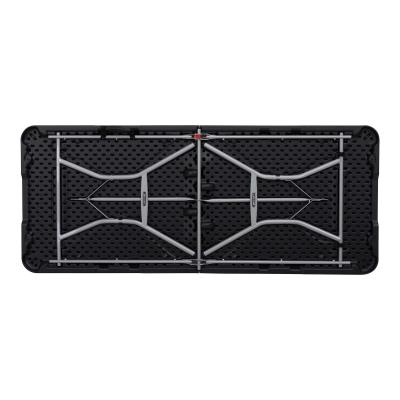 183 VALISE NOIRE Table rectangulaire LIFETIME 183x76cm Noire pliante en 2