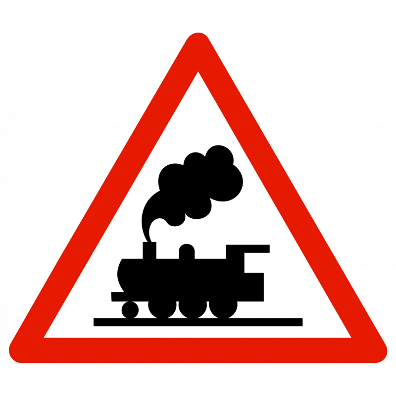 A8 Panneau de danger A8 – Passage à niveau sans barrière ni demi-barrière