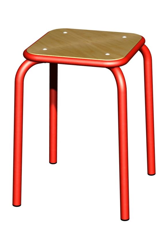 SCOLAIRE-SIEGE-SCHOOL-TABOURET SCHOOL H460 ASSISE CARREE -FINITION1 Tabouret H460 assise carrée