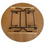 Table pliante ronde diamètre 183cm Contreplaqué Vernis