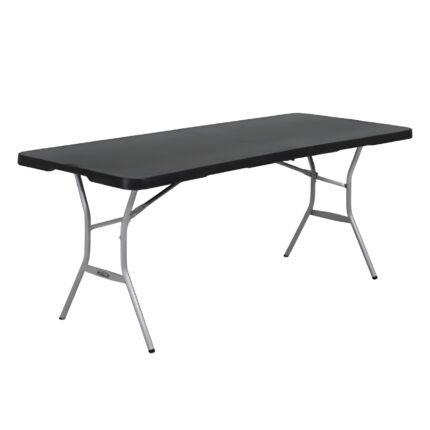 Table rectangulaire LIFETIME 183x76cm Noire pliante en 2