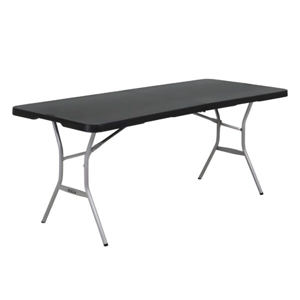 Table rectangulaire LIFETIME 183x76cm Noire pliante en 2