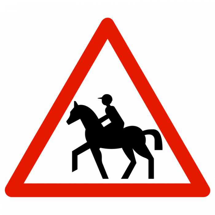 nn Panneau de danger A15C – Passage de cavaliers