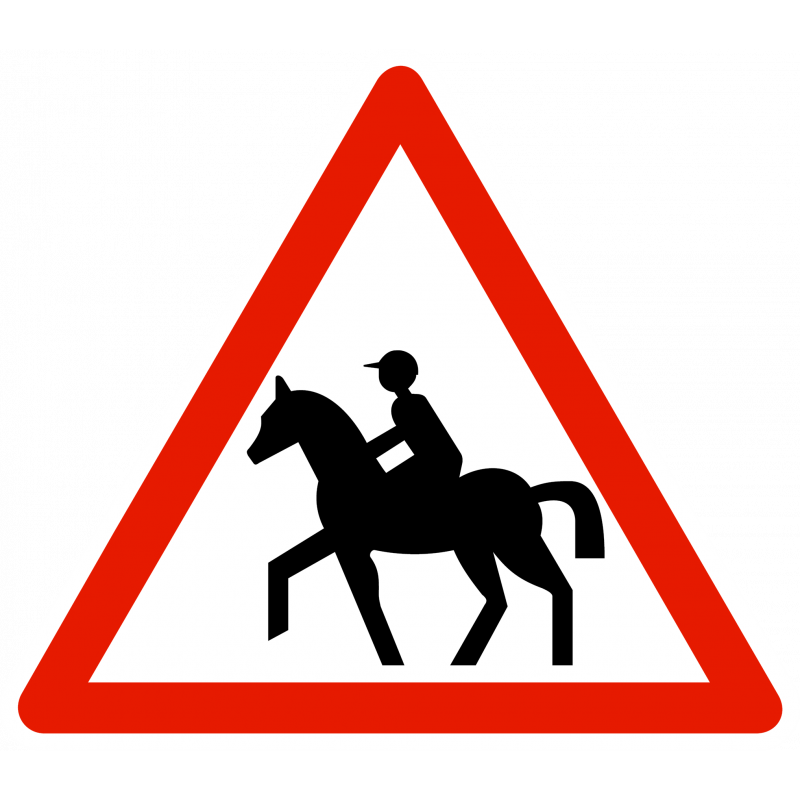 nn Panneau de danger A15C – Passage de cavaliers