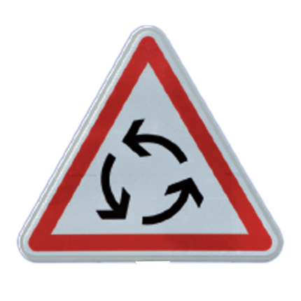 panneau-carrefour-a-sens-giratoire-ab25 Panneau de priorité AB25 – Carrefour à sens giratoire