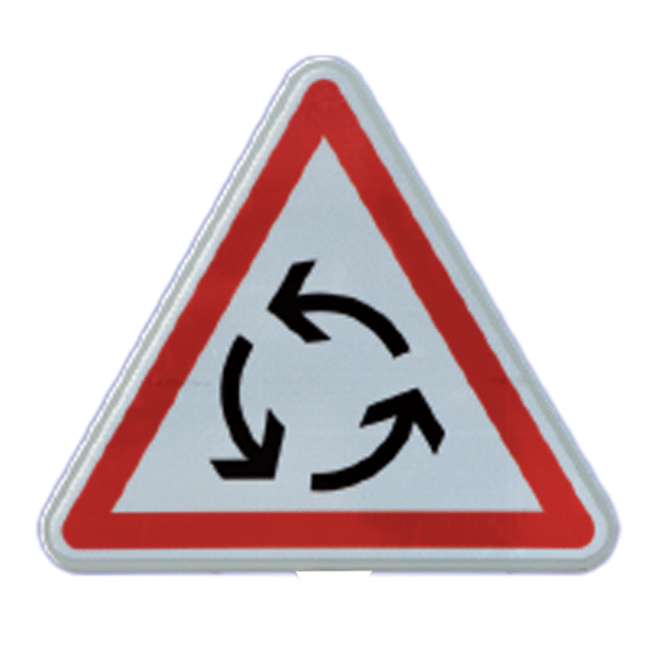 Panneau de priorité AB25 – Carrefour à sens giratoire