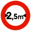 Panneau d'interdiction B11 - Limitation de largeur
