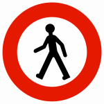 Panneau D’interdiction B9A - Accès Interdit Aux Piétons