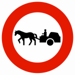 Panneau d'interdiction B9C - Accès interdit aux véhicules à traction animale