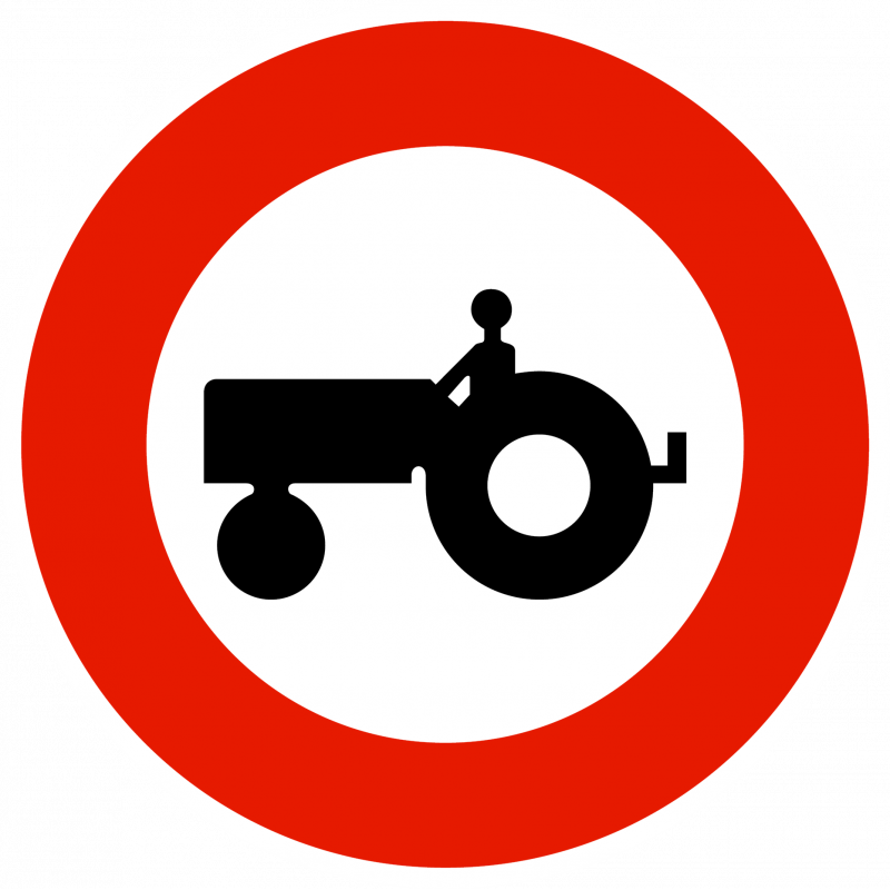 panneau-d-interdictionacces-interdit-aux-vehicules-agricoles-a-moteur-b9d Panneau d'interdiction B9D - Accès interdit aux véhicules agricoles à moteur