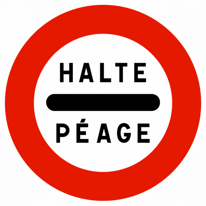 panneau-d-interdictionarret-au-poste-de-peage-b5c Panneau D'interdiction B5C - Arrêt Au Poste De Péage