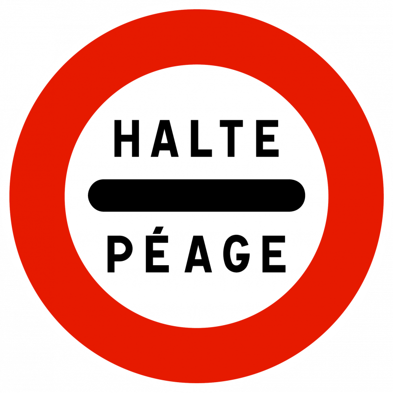 panneau-d-interdictionarret-au-poste-de-peage-b5c Panneau D'interdiction B5C - Arrêt Au Poste De Péage
