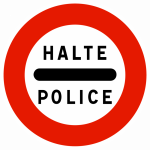 Panneau D'interdiction B5B - Arrêt Au Poste De Police