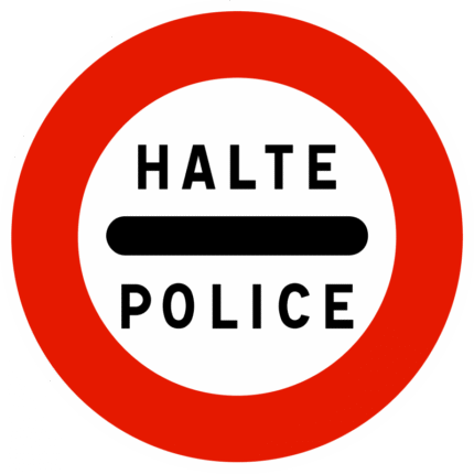 Panneau D'interdiction B5B - Arrêt Au Poste De Police